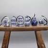 Tentures en céramique, ensemble de 6 modèles de mini pots en céramique, ornements de Noël