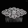 Hair Clips 3.8 Inch Rhinestone Crystal Diamante Wedding Bridal Comb Accessory