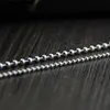 Подвесные ожерелья Unibabe Pure Silver Bright Silver Ball Chain Collece Man Supple Silver Cround Cround Chain Collece Unisex Dired Gift 230921