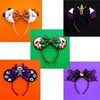 Hårtillbehör Halloween Mouse Ears pannband Girls Festival paljetter Bow for Women Party Cosplay Band Gift Kids Adult 230920