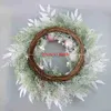 Decorazioni natalizie Ornamento Palline di Natale rosa Decor Corona Piante artificiali Ghirlanda in rattan Finestre per negozio di hotel 55 cm Decorazione per porta festiva HKD230921