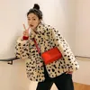 Women's Fur Faux Fur Plush jacket women winter short Korean version of loose lamb wool faux fur leopard print fur coat women winter 230921