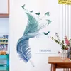 Wall Stickers 1PC Creative Feather Printing Sticker Decoration Decal Fashion Window Bedroom Living Room Walls Home Decor