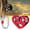 Carabiners Lixada 30kN Cable Trolley Pulley Dual Pulley with 25kN Srew Locking Carainber For Rock Climbing Caving Aloft Work Rescue 230921