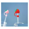 Drinking Straws Creative Sile St Tips Er Reusable Dust Cap Splash Proof Plugs Lids Anti-Dust Tip For 7-8 Mm Sts Sn2307 Drop Delivery Dhhyu