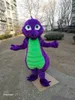 Costume de mascotte dino violet, costume fantaisie personnalisé de dinosaure, kit d'anime, thème de mascotte, robe fantaisie de carnaval, 41998