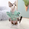 猫の衣装豪華なスフィンクス猫服の夏の犬の脱毛猫の服の服の服を着る小さなフレンチブルドッグ子犬衣装子猫ベストhkd230921