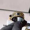 Band Rings Luxury Jewelry Designer Band Rings Women man Love Black Charms Wedding Supplies 18K Gold Plated Stainless Steel Ring Fine Finger Ring Embossed stamp Wide M