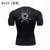 Heren T-shirts Anime Sport Running T-shirts met korte mouwen Fitness Sneldrogend Basketbal Jersey Compressieshirt Elastisch strak Sport Heren