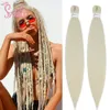 Balques de cheveux humains Extensions de cheveux de tresse synthétique ombre Crochet Blonde Twist 24 pouces Yaki Traids DIY DROY