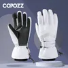 Ski Gloves COPOZZ Winter Men Waterproof Warm Snowmobile Women Thicken Thermal Snow With Touchscreen Function 230921