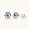 0.5CT 1CT 2CT 3CT VVS Moissanite Diamond Stud Earrings 925 Sterling Silver Screw Back Women örhängen med GRA -certifikat