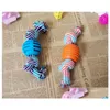 Jouets pour chiens à mâcher corde pour animaux de compagnie à mâcher boule d'os forme animale animaux de compagnie jouant noeud jouet coton dents nettoyage-jouets pour petit animal de compagnie-chiot Sn3106 Dr Dhczf