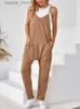 Kobiety Jumpsuits Rompers 2023 Summer Detto Detto Doketit Kobiety kombinezon czarny kombinezon damski kombinezon Romper kombinezon dla kobiet L230921