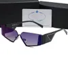 Halb dünner Rahmen Square ENTEGEGELINGE SONNEL SUNGLASSE FÜR DIE Frauen Fahren Sportshow Reisen Sonnenbrand Strand Adumbral Unisex Brille Mode -Gradient Sonne