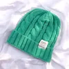 Berets Inverno Beanie Chapéu para Mulheres Homens Moda Estilo Coreano Quente Lã Malha Cap Torção Malha Bonnet Mulheres