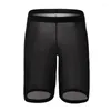 Sous-vêtements Summer Mens Sexy See-Through Boxer Shorts Lâche Lounge Sous-vêtements Sheer Mesh Trunks Pantalon Homme Respirant Bas Pantalon