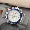 Mode Omeg horloge luxe ontwerper mega quartz horloge Oujia 007 heren stalen band kalender vijf naald volledig werkend