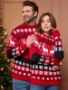 Familjsmatchande kläder 2023 Nya ankomster Kvinnor Män par Matchande kläder Varma förtjockade tröjor Julhoppare Knitwear Xmas Family Look Outfits T230921