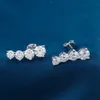 Boucles d'oreilles Moissanite de forme incurvée spéciale personnalisées avec boucles d'oreilles en diamant Vvs 10 Mm pour femmes élégantes