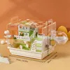 Andra husdjurstillbehör Hamster Cage Acrylic Transparent överdimensionerad dubbel däck villa lämplig för marsvin Små djur Feed Box 230920