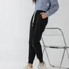 Spodnie damskie kobiety spodnie dresowe szary wysoki talia komfort prosty podstawowy swobodny moda spodni kobieta streetwear koreański styl luźne joggery