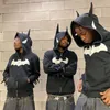 Sweats à capuche pour hommes Y2K Zip Up Hoodie Harajuku Bat Animation hip hop streetwear goth imprime surdimensionnée Sweet-shirt vintage anime lâche 230921
