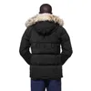 Homens Down Parkas Designer Puffer Jaqueta Inverno Homens Jaquetas Veste Homme Outdoor Outerwear Real Coyote Fur Hooded Hoodie Fourrure Manteau Casaco XG50 x0921