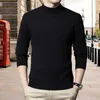 Men's Sweaters 2023 Cashmere Sweater Half Turtleneck Men Knit Pullovers For Male Youth Slim Knitwear Man
