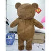 Costume de mascotte d'ours brun d'Halloween, personnage de thème animé de dessin animé de haute qualité, taille adulte, fête de Noël, tenue de publicité extérieure