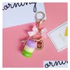 Keychains Lanyards New Aron Cake Key Chain Fashion Cute Keychain Bag Charm Car Ring Party Gift Jewelry For Women Men Gc1288279447 Drop Dhdoh