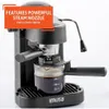 Espresso-/cappuccino-apparaat voor 4 kopjes, zwarte koffie, keukenapparatuur voor thuis