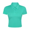 L'AL-250 T-shirt de yoga féminin absorbe l'humidité et la sueur et il est léger et à séchage rapide de polo de tennis en plein air.