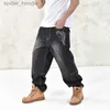 Jeans da uomo Jeans larghi Hip Hop Uomo Modello stampato Stile europeo Marchio Hip-Hop Moda Donna Pantaloni denim Taglie forti Per vita 28-46 pollici L230921