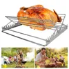 BBQ-gereedschap Accessoires Grillrek Roestvrij staal Kip Anti-aanbak Steakhouders Standaard Barbecue Roestvrije Drumstickhouder 230920