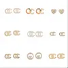 Mode stud sieraden ontwerpers luxe oorbellen orecchini verguld zilver dames heren hebben oorbel trendy orrous kleine gouden letter designer oorbellen sieraden XB01