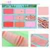 Body Glitter Docolor Tropiacal Paleta de maquiagem 9 cores Blush Palette Contour Highlighter Palette Matte Powder Shimmer Face Bronzer Palette 230921