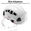 Kaski hełmowe hełm bezpieczeństwa z gogom ABS Construction Work Cap Ochrona HAT HAT CLAMET RIDING Outdoor Helask Rescue White 230921