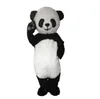 Costume de mascotte de Panda à poils longs, Promotion spéciale d'halloween, accessoire de spectacle, poupée de dessin animé, Costume de poupée, Costume humain