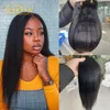 Lace Doreen Hair Yaki Clip in Full Head 200g Machine Made Light Real Natural Human 230920