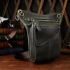 Sacs de taille Véritable Cuir Hommes Multifonction Design Casual Sling Épaule Messenger Sac Mode Voyage Ceinture Pack Drop Leg 2113g 230920