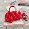 Luxe bowlingtas designertassen voor dames Klassieke lederen handtas met letter Hoge kwaliteit vierkante crossbodytassen