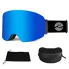 Ski Goggles LOCLE OTG Men Women Snowboard Mask Skiing Eyewear UV400 Snow Protection Over The Glasses Double Anti Fog Cylindrical 230921