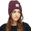 19 Farben Wintermützen mit Logo Wollmützen Männer Frauen Mode Strickmütze klassische Sportschädelkappen Weiblich lässig Outdoor unise278u