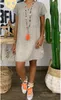 Casual Dresses Volalo Women Summer Style Feminino Vestido T-shirt Cotton Ladies Dress Linen 5xl