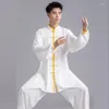 Vêtements ethniques Uniforme traditionnel chinois Wushu Taichi Hommes Kungfu Arts martiaux Costume Performance Costumes Tai Chi Vêtements d'exercice