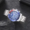 Men's designer watches Japanese Designer Watches Quartz Movement Sports Watch Fashion Stainless Steel waterproof sapphire six-pin display watch