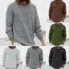 Herentruien Herentrui Herfst Winter Casual lange mouwen Geribbelde manchetten Loose Fit Pullover Tops Knitwear