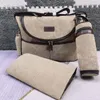 Marke Windel Taschen Wasserdichte Mama Windeln Tasche Säugling Baby Reißverschluss Braun Plaid Print Verkauf Rucksack Messenger Windel Stackers Tote Hobos Mama GIF u4lb #