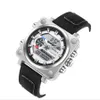 TEMEIS Square wielofunkcyjne elektroniczne zegarki męskie Watch High Definition Watch Stopwatch Trwały skórzany pasek na rękę